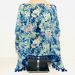 Boho Tassel Lightweight Poncho Top